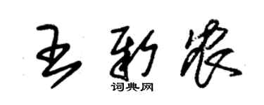 朱錫榮王新農草書個性簽名怎么寫