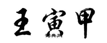 胡問遂王寅甲行書個性簽名怎么寫