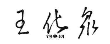 駱恆光王化眾草書個性簽名怎么寫