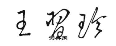 駱恆光王習珍草書個性簽名怎么寫