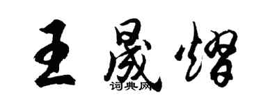 胡問遂王晟熠行書個性簽名怎么寫