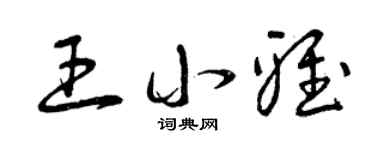 曾慶福王小雅草書個性簽名怎么寫