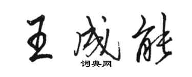 駱恆光王成能行書個性簽名怎么寫