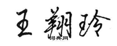 駱恆光王翔玲行書個性簽名怎么寫