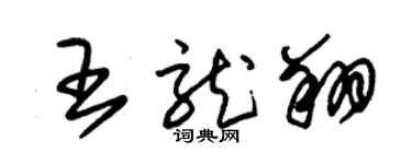 朱錫榮王龍翔草書個性簽名怎么寫