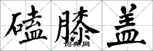 翁闓運磕膝蓋楷書怎么寫