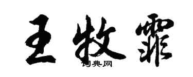 胡問遂王牧霏行書個性簽名怎么寫