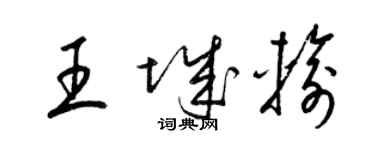 梁錦英王城輸草書個性簽名怎么寫