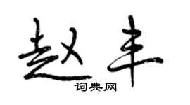 曾慶福趙豐行書個性簽名怎么寫