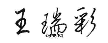 駱恆光王瑞彩行書個性簽名怎么寫