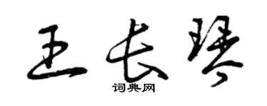 曾慶福王長琴草書個性簽名怎么寫