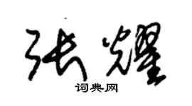 朱錫榮張耀草書個性簽名怎么寫