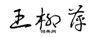曾慶福王柳萍草書個性簽名怎么寫