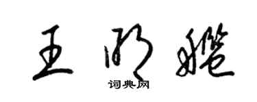 梁錦英王明艦草書個性簽名怎么寫