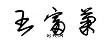 朱錫榮王富菊草書個性簽名怎么寫