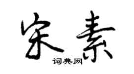 曾慶福宋素行書個性簽名怎么寫