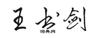 駱恆光王書劍行書個性簽名怎么寫