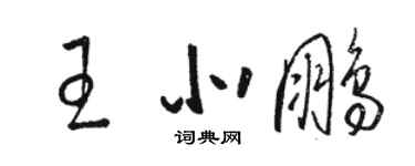 駱恆光王北鵬草書個性簽名怎么寫