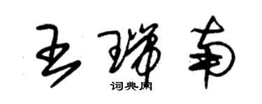 朱錫榮王瑞南草書個性簽名怎么寫