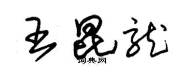 朱錫榮王昆龍草書個性簽名怎么寫