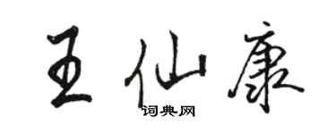 駱恆光王仙康行書個性簽名怎么寫