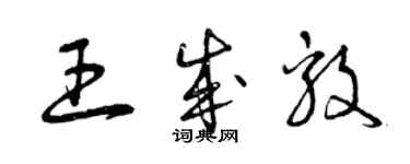 曾慶福王成毅草書個性簽名怎么寫