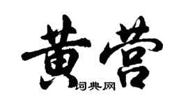 胡問遂黃營行書個性簽名怎么寫