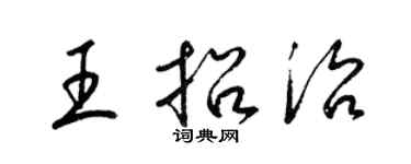 梁錦英王招治草書個性簽名怎么寫