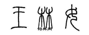 陳墨王林女篆書個性簽名怎么寫