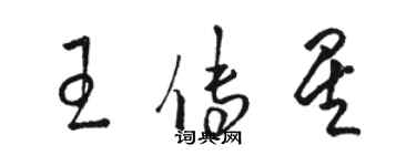 駱恆光王傳星草書個性簽名怎么寫