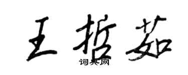 王正良王哲茹行書個性簽名怎么寫