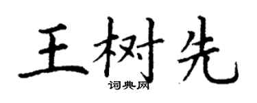 丁謙王樹先楷書個性簽名怎么寫