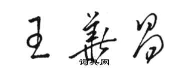 駱恆光王華昌草書個性簽名怎么寫