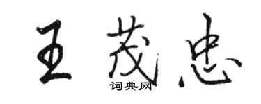 駱恆光王茂忠行書個性簽名怎么寫