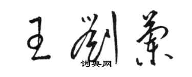 駱恆光王劉蘭草書個性簽名怎么寫