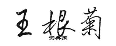 駱恆光王根菊行書個性簽名怎么寫