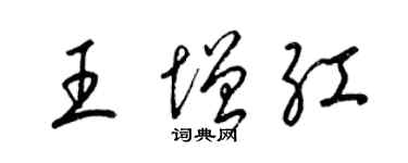 梁錦英王增紅草書個性簽名怎么寫