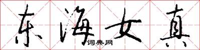 東海女真怎么寫好看
