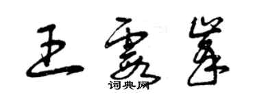 曾慶福王霞峰草書個性簽名怎么寫