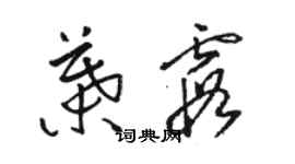 駱恆光葉霞草書個性簽名怎么寫