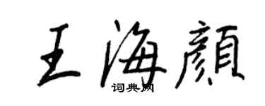 王正良王海顏行書個性簽名怎么寫