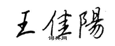王正良王佳陽行書個性簽名怎么寫