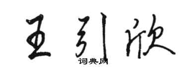 駱恆光王引欣行書個性簽名怎么寫