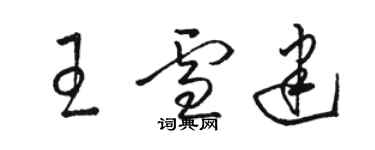 駱恆光王雪建草書個性簽名怎么寫