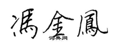 王正良馮金鳳行書個性簽名怎么寫
