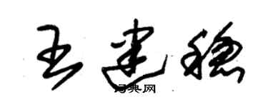 朱錫榮王建穩草書個性簽名怎么寫