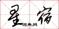 朱錫榮星宿草書怎么寫