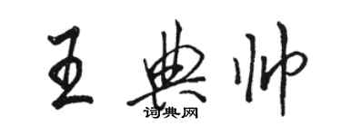 駱恆光王典帥行書個性簽名怎么寫