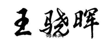胡問遂王驍暉行書個性簽名怎么寫