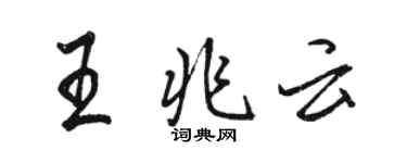 駱恆光王兆雲行書個性簽名怎么寫